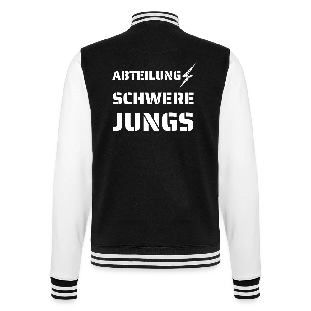 College-Sweatjacke - Schwarz/Weiß