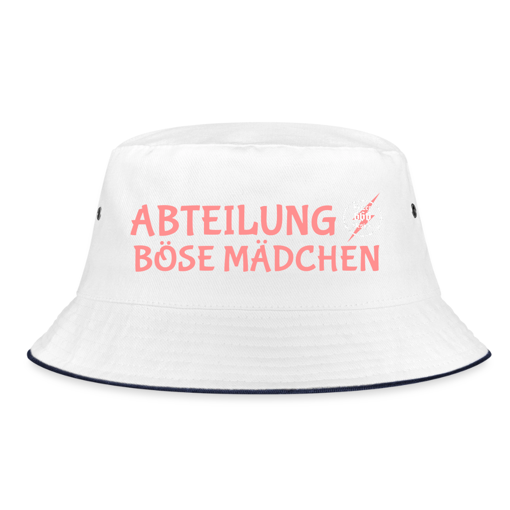 Bucket Hat - Weiß/Navy