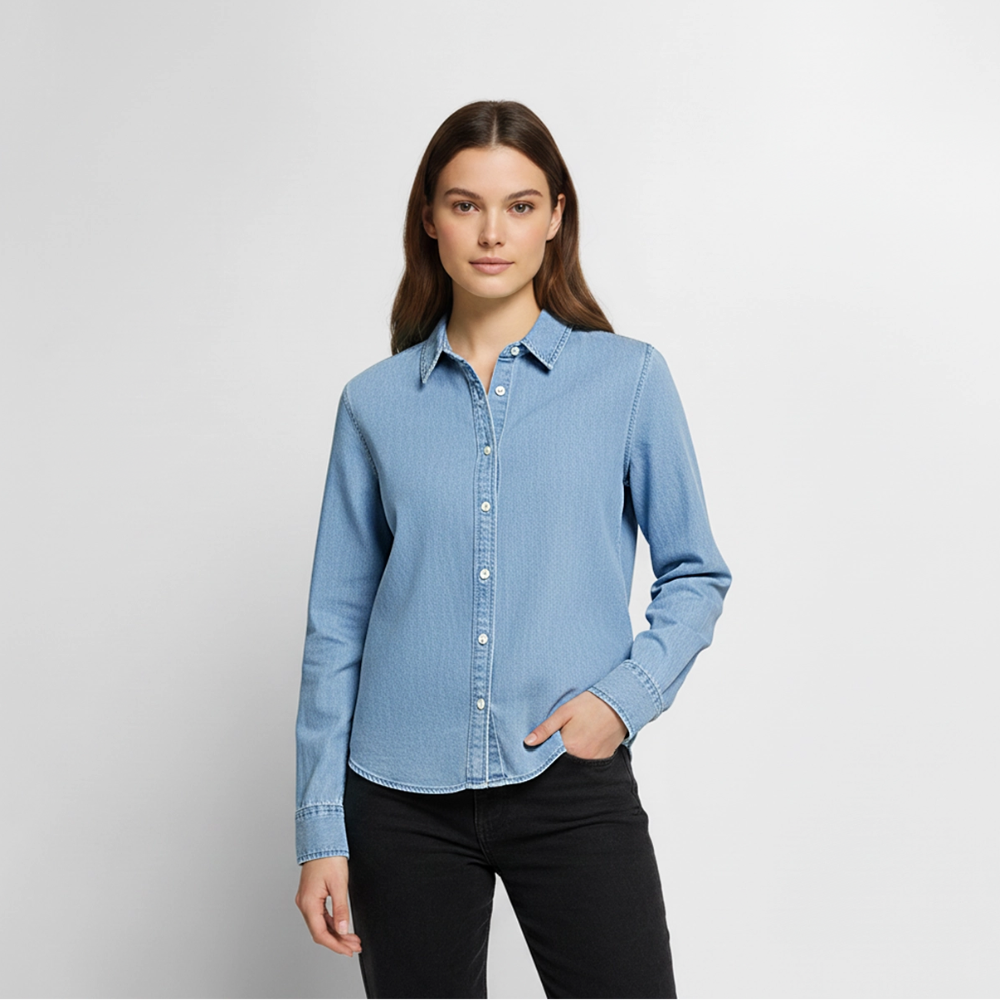 Frauen Jeanshemd Organic von Stanley/Stella - verwaschenes Hellblau