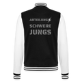 College-Sweatjacke - Schwarz/Weiß