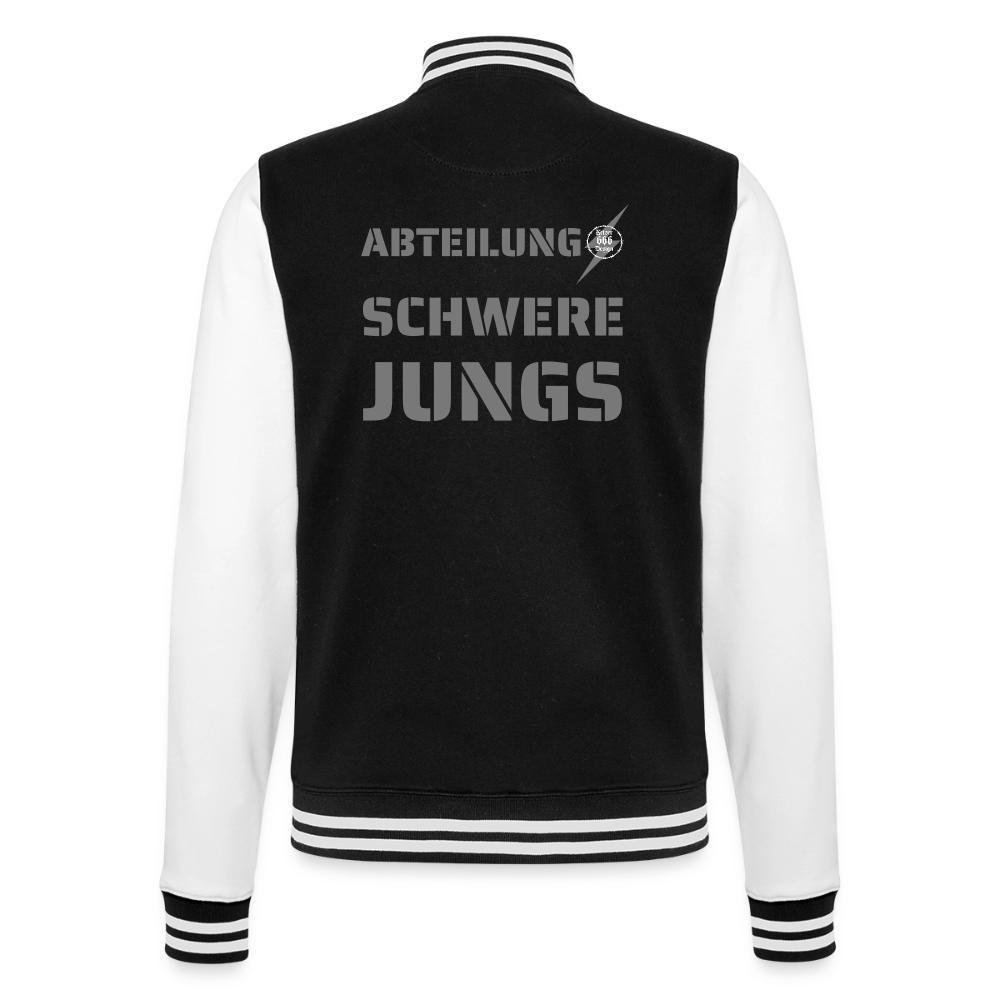College-Sweatjacke - Schwarz/Weiß