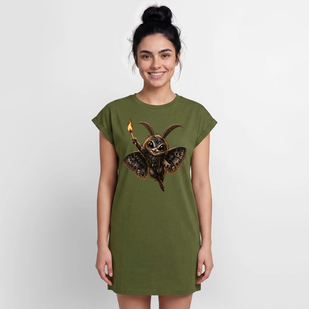 Frauen Premium Organic T-Shirt Kleid - Khaki