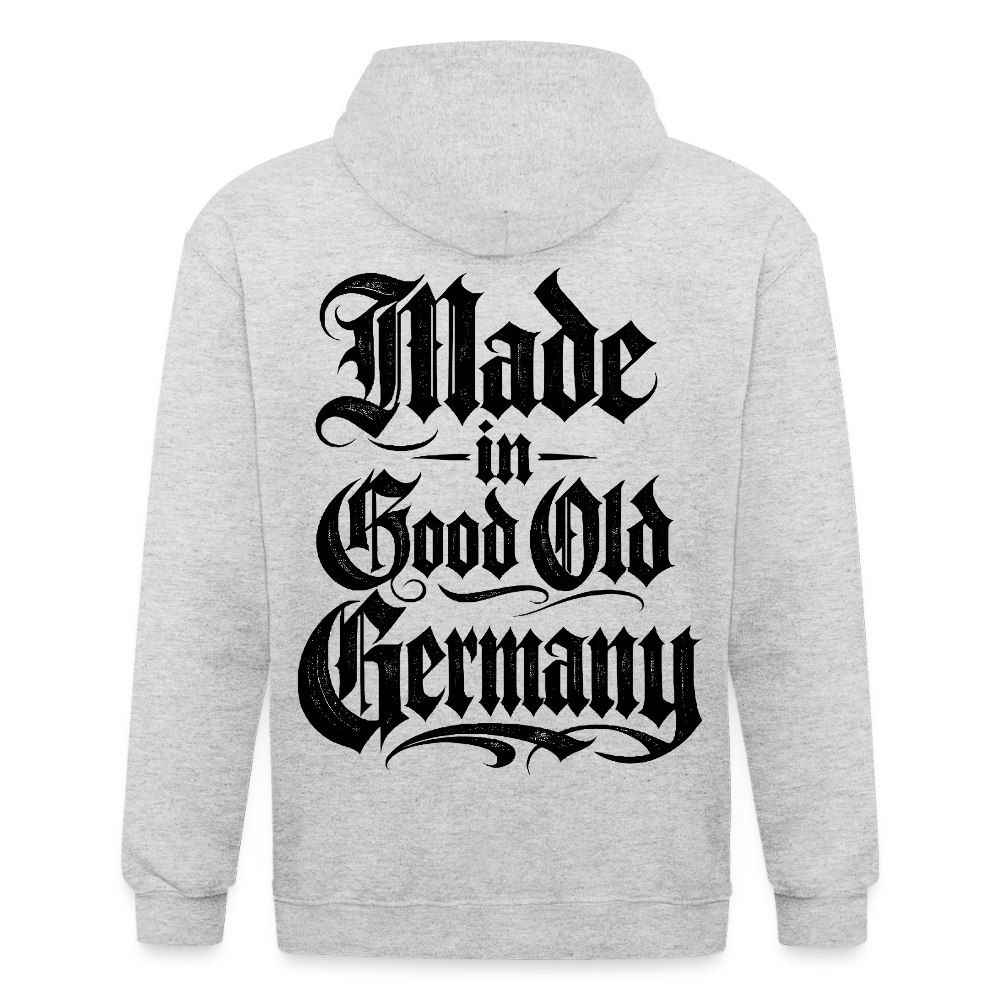Männer Heavyweight Kapuzenjacke Made in good old Germany - Weiß meliert