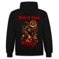 Kontrast Hoodie - Moth Cinder - Burn it Down - Schwarz/Rot