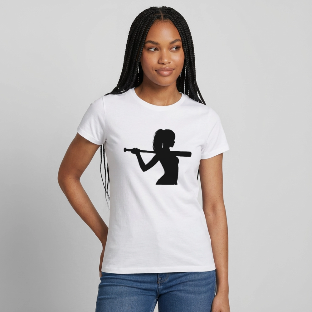 Frauen T-Shirt Lieber stehend sterben - Weiß