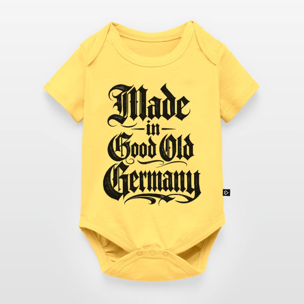 Baby Bio-Kurzarm-Body - Pastellgelb