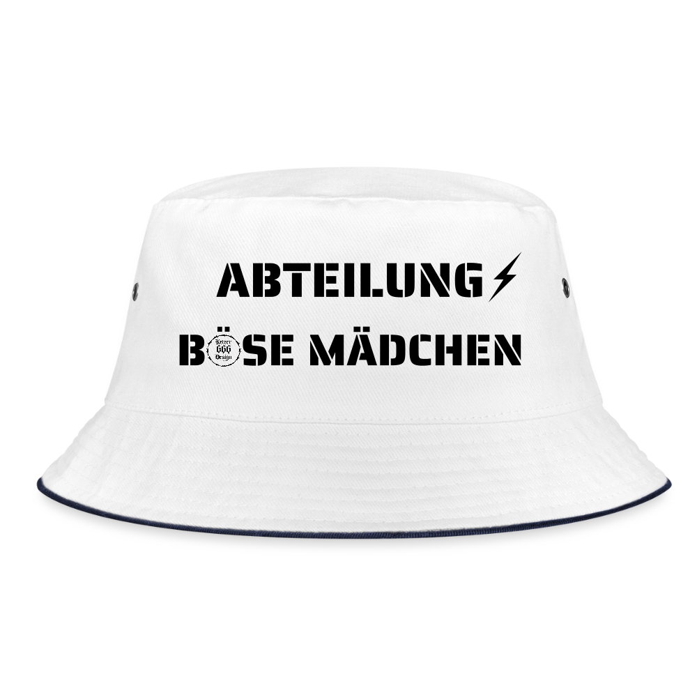 Bucket Hat - Weiß/Navy
