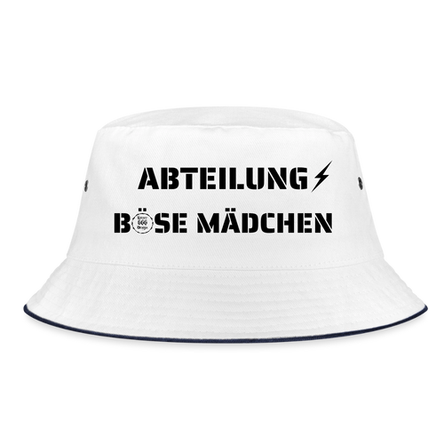 Bucket Hat - Weiß/Navy