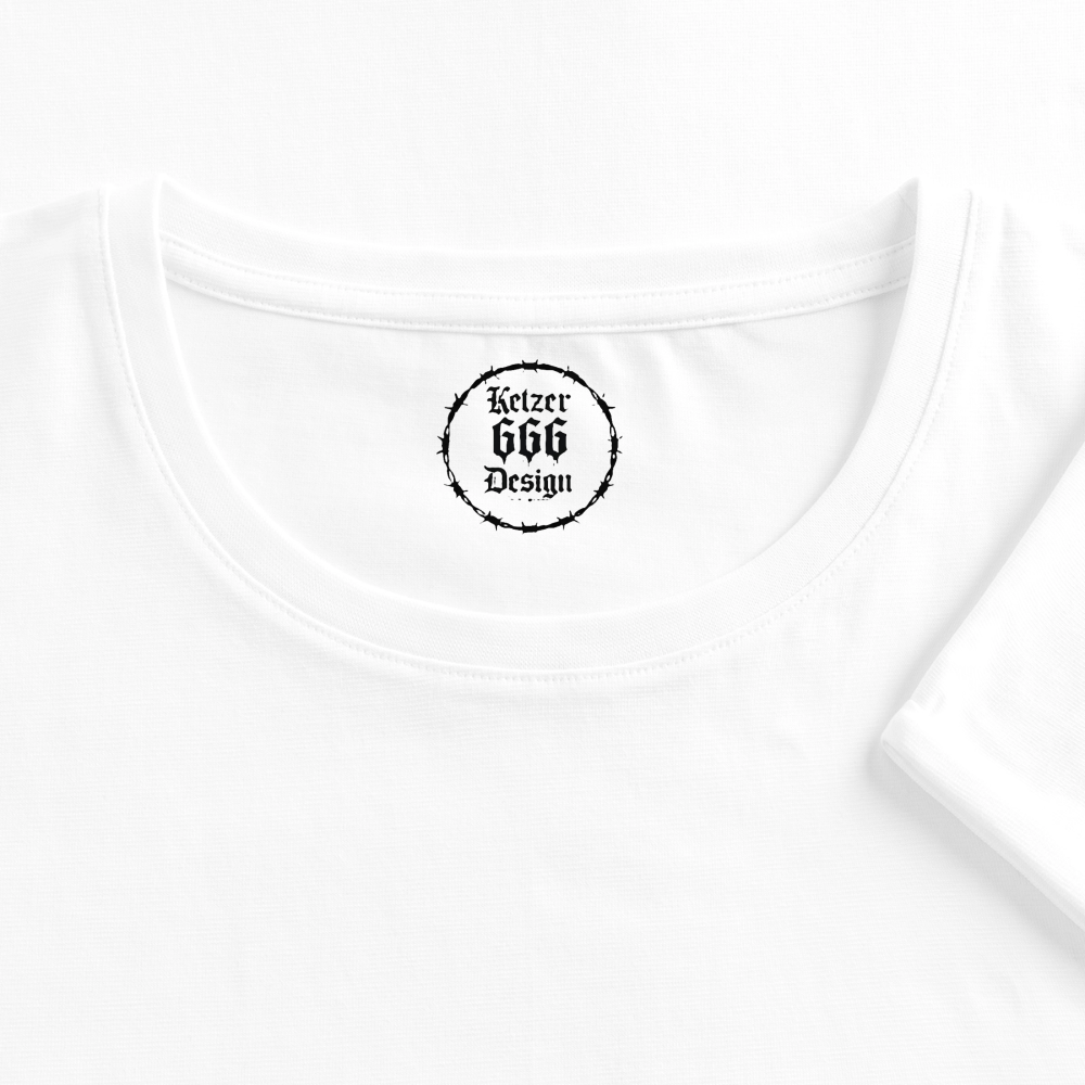 Frauen T-Shirt mit gerollten Ärmeln Hugin und Munin - Weiß