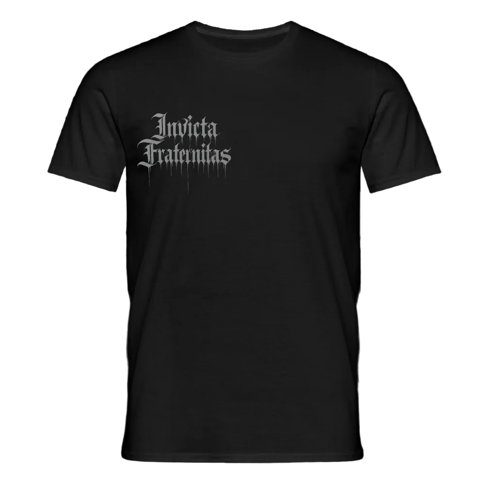 Männer T-Shirt Invicta Fraternitas Front Logo - Schwarz