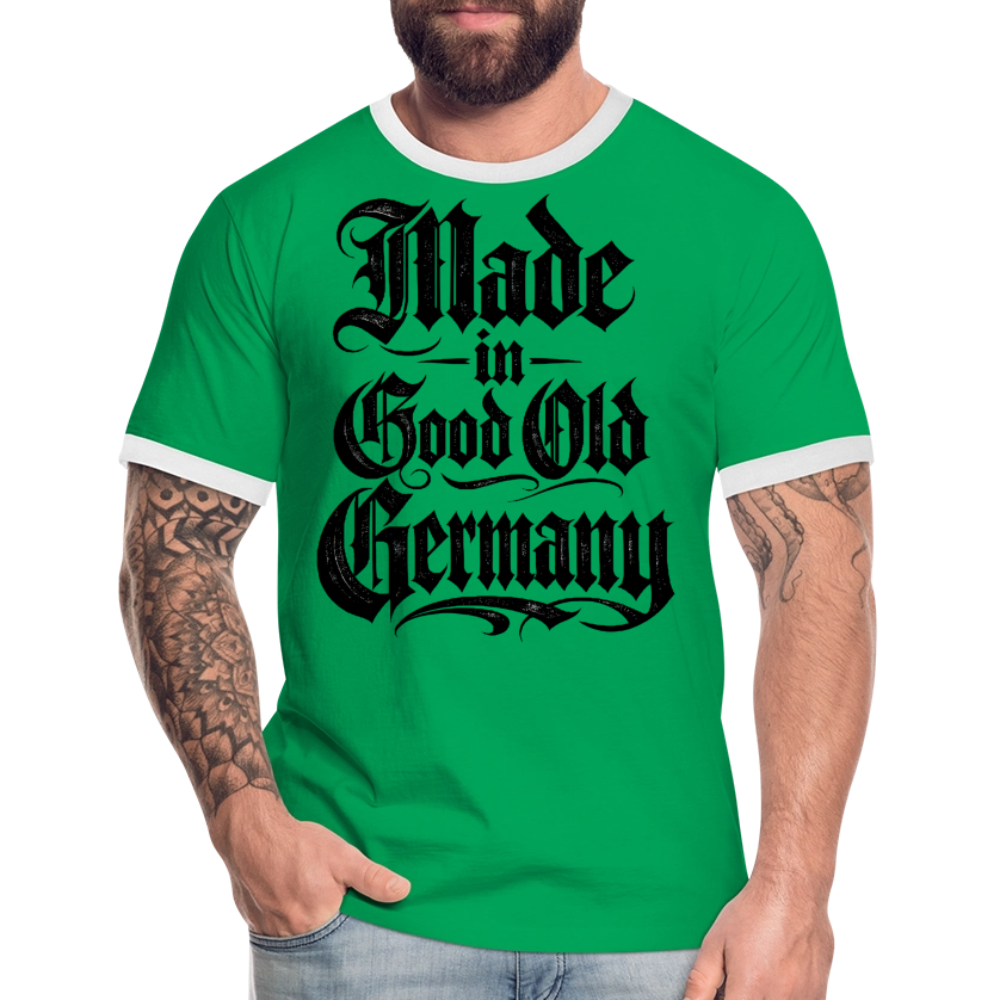 Männer Kontrast-T-Shirt MADE IN GOOD OLD GERMANY - Kelly Green/Weiß