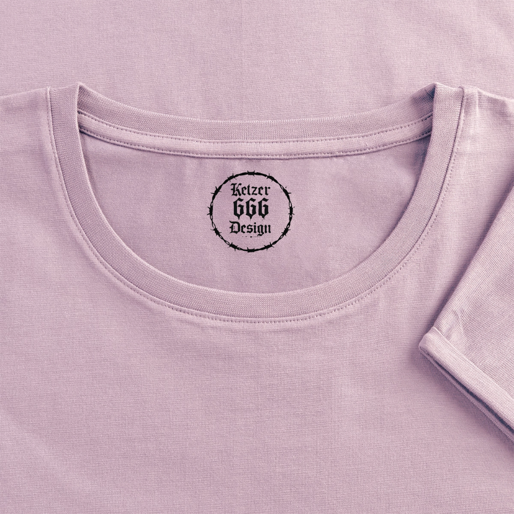 Frauen T-Shirt mit gerollten Ärmeln Hugin und Munin - Altrosa