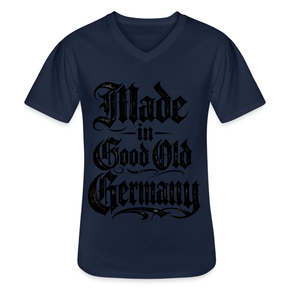Klassisches Männer-T-Shirt mit V-Ausschnitt Made in good old Germany - Navy