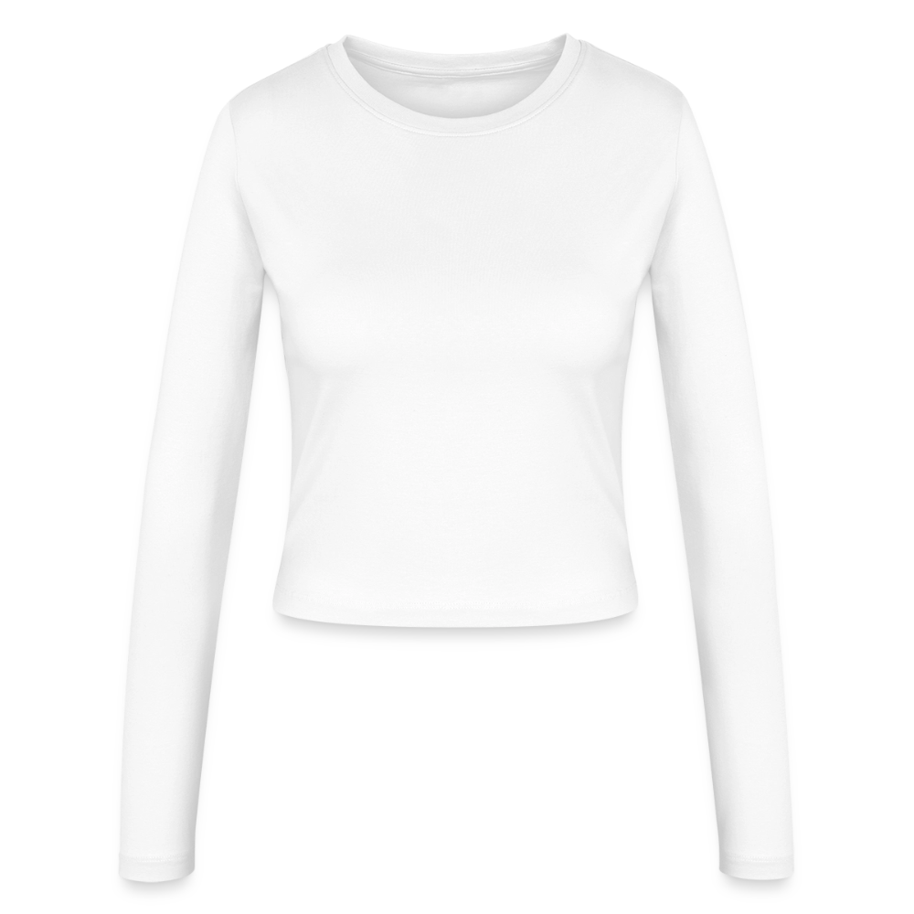 Frauen Slim Fit Langarmshirt Hugin und Mugin - Weiß