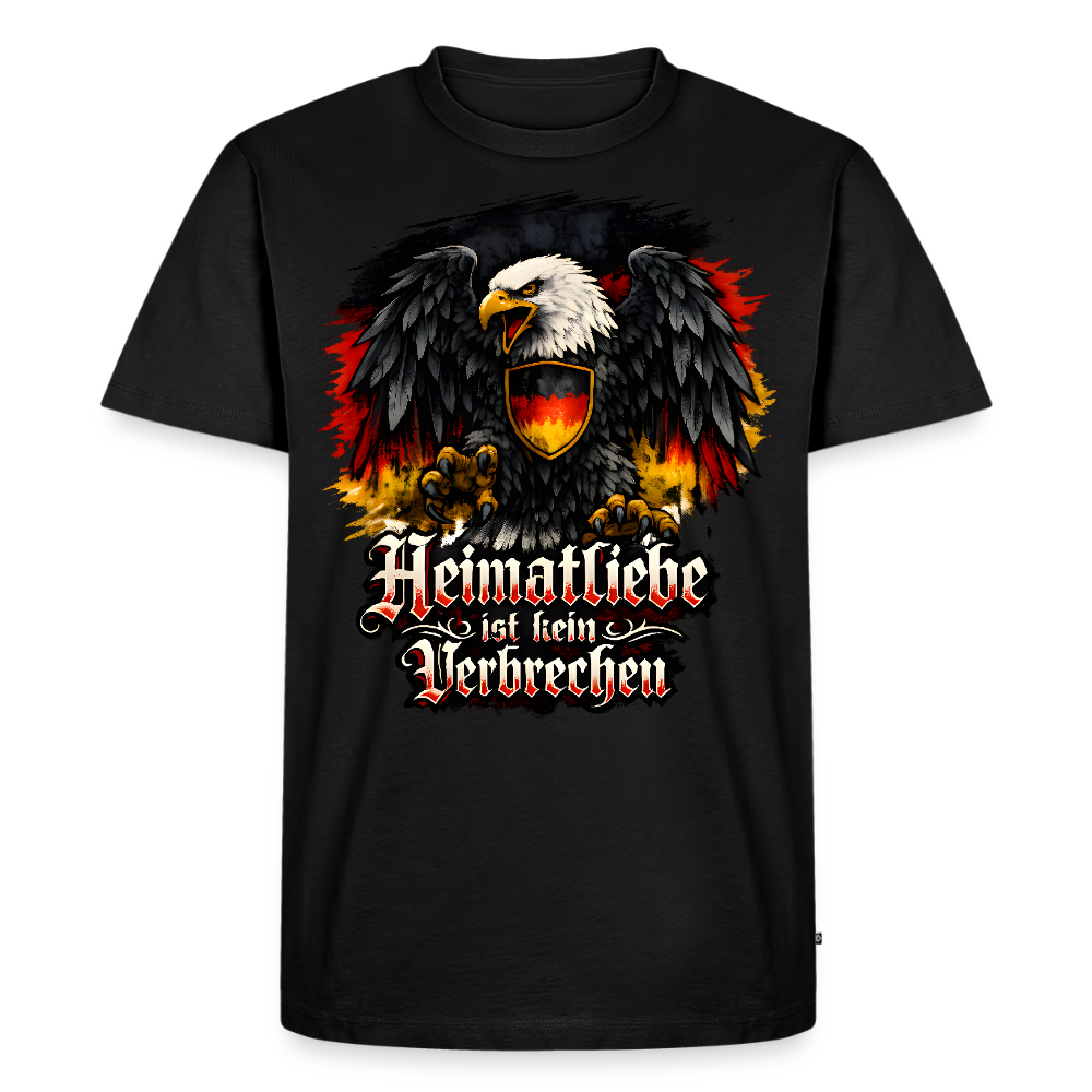 Männer Premium T-Shirt Heimatliebe - Schwarz
