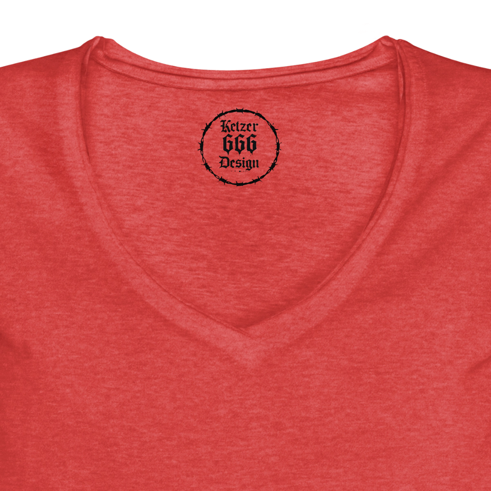 Frauen Vintage T-Shirt - Rot meliert