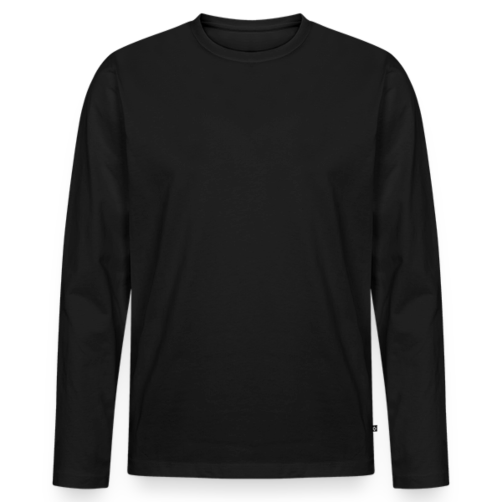 Männer Premium Bio Langarmshirt - Schwarz