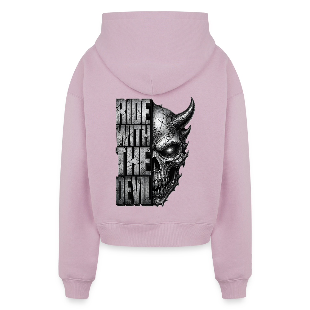 Cropped Oversized Heavyweight Frauen Hoodie - Altrosa