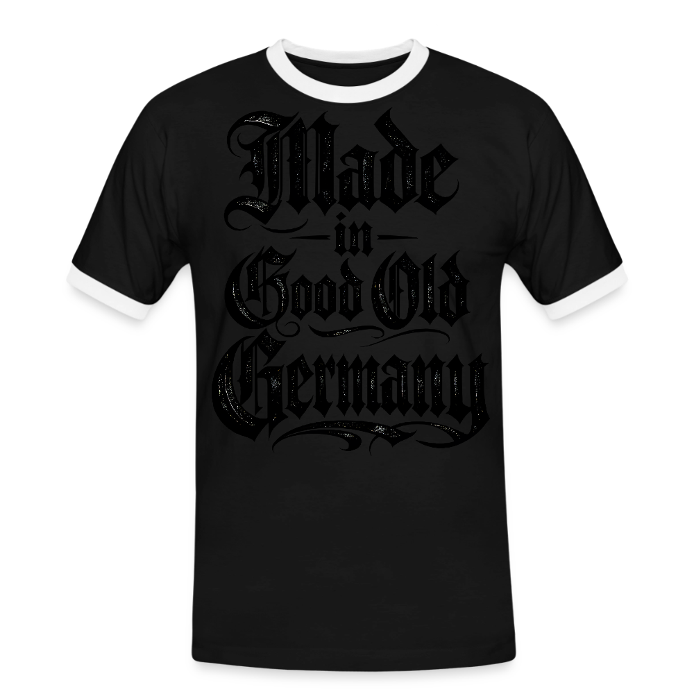 Männer Kontrast-T-Shirt MADE IN GOOD OLD GERMANY - Schwarz/Weiß