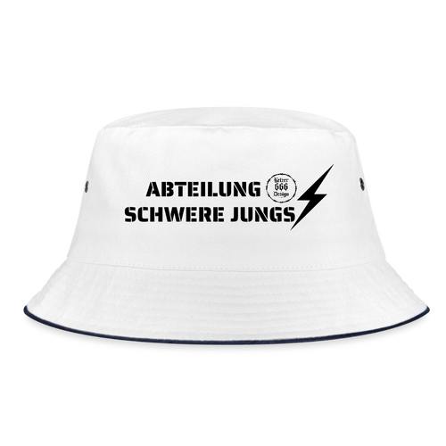 Bucket Hat Abteilung Schwere Jungs - Weiß/Navy