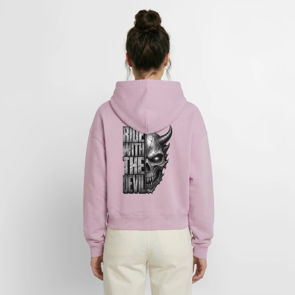 Cropped Oversized Heavyweight Frauen Hoodie - Altrosa