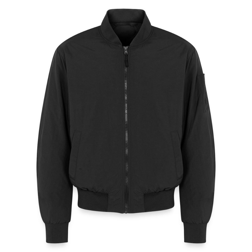 Schwarze Herren-Bomberjacke im Wikinger- und Biker-Stil von Ketzer 666 Design