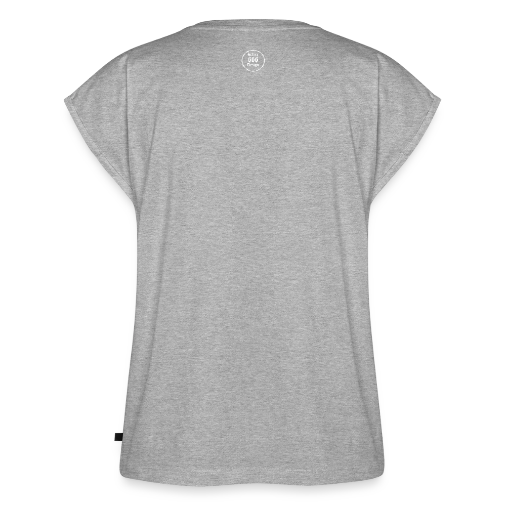 Gothic Frauen Premium T-Shirt Rebellenherz - Moth Cinder - Grau meliert