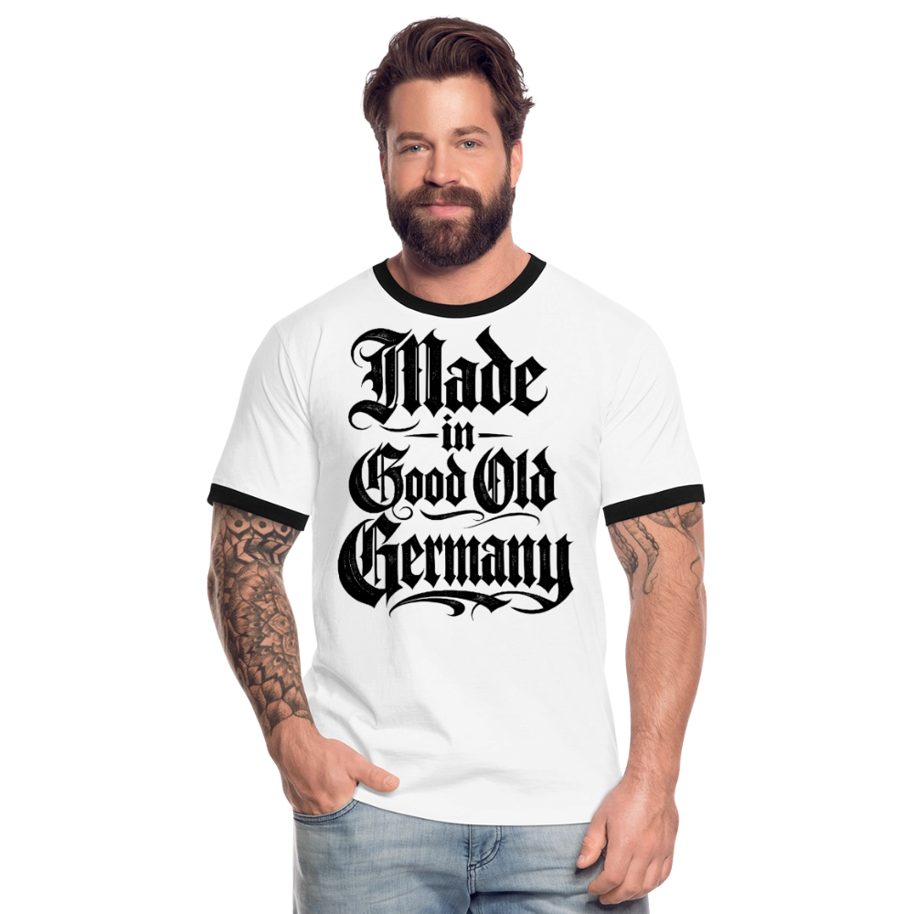 Männer Kontrast-T-Shirt MADE IN GOOD OLD GERMANY - Weiß/Schwarz