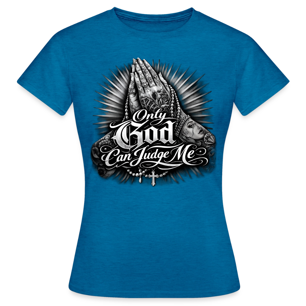 Frauen T-Shirt - Antikblaues Saphir meliert