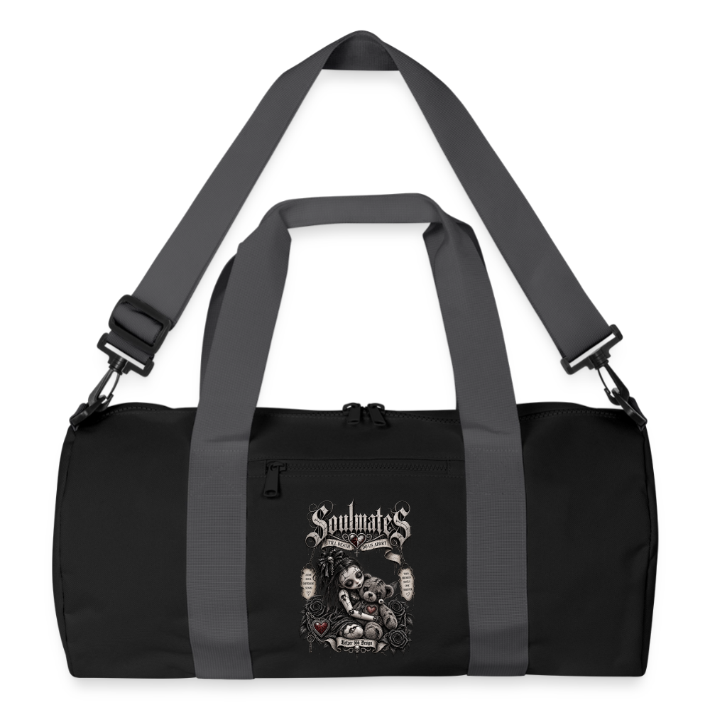 Recycelte Duffel Bag - Schwarz/Graphitgrau