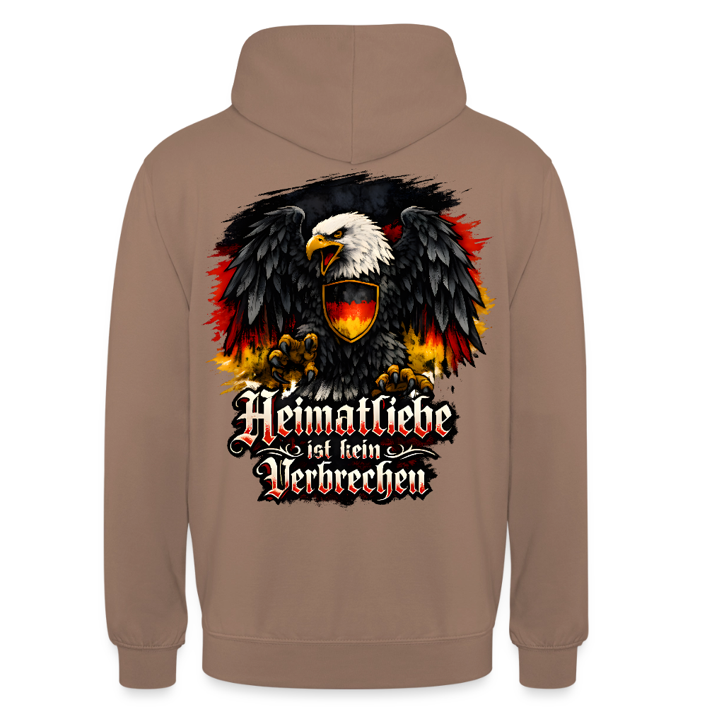 Unisex Hoodie Heimatliebe - Mokka