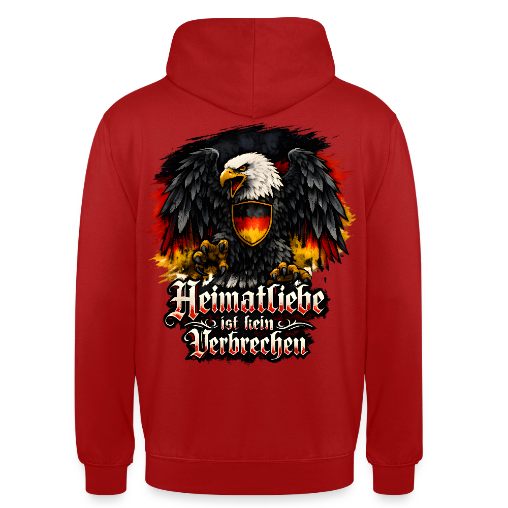 Unisex Hoodie Heimatliebe - Rot
