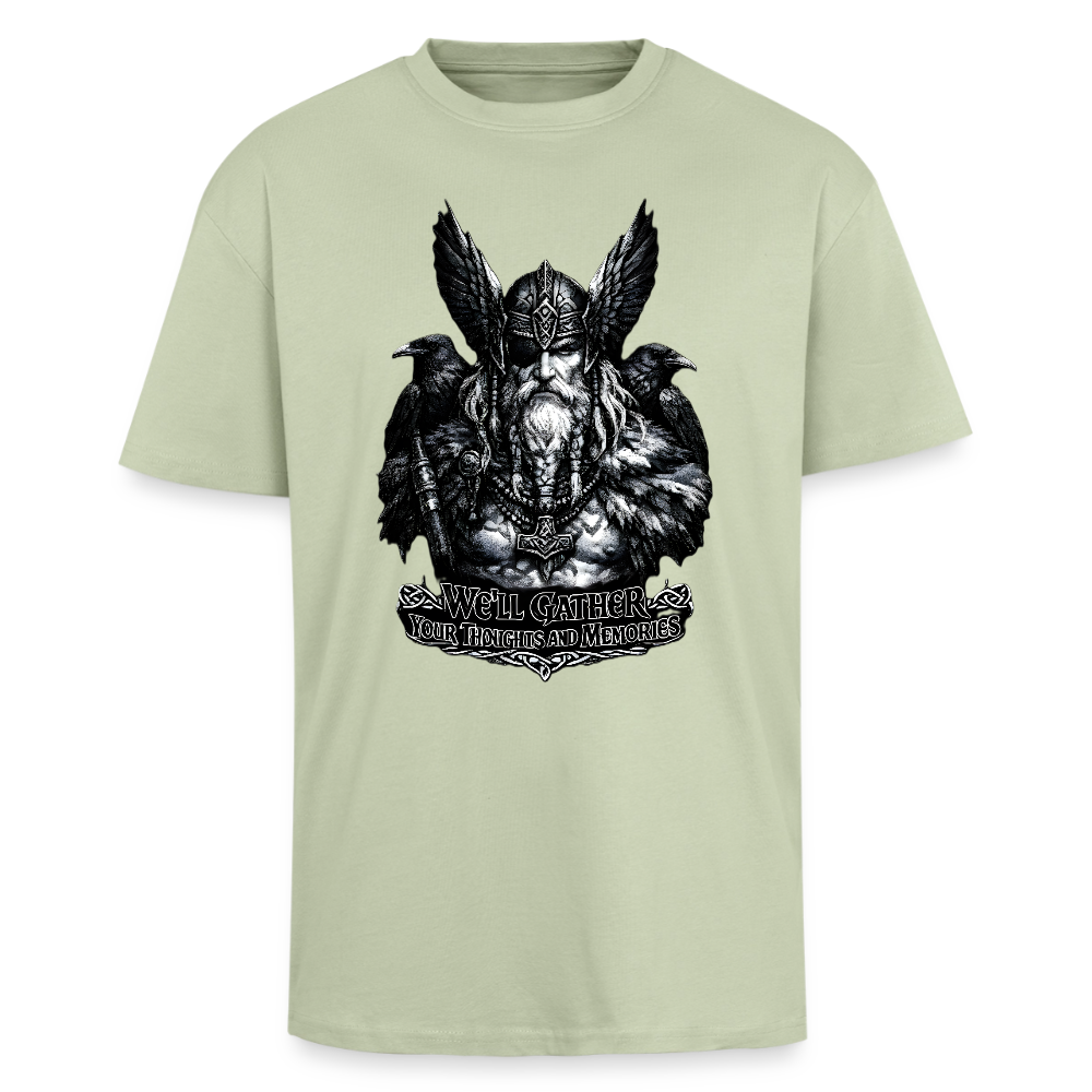 Heavy Oversize T-Shirt Odin - Leichtes Salbeigrün 