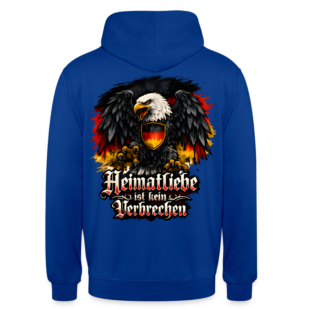 Unisex Hoodie Heimatliebe - Royalblau