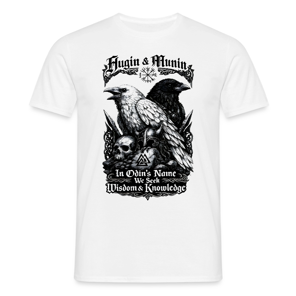 Männer T-Shirt Hugin und Munin - Weiß