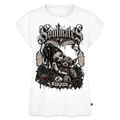 Soulmates Damen-T-Shirt in Weiß mit Biker- und Gothic-Motiv