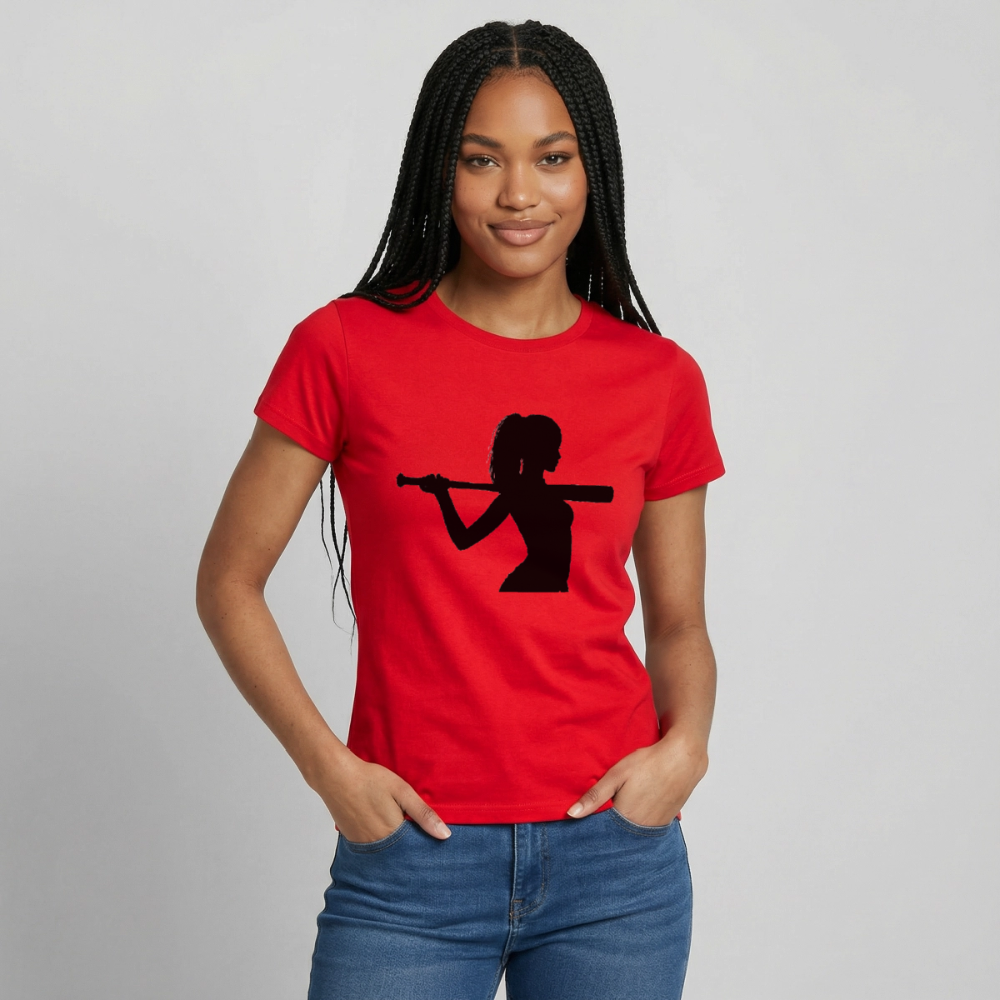 Frauen T-Shirt Lieber stehend sterben - Rot