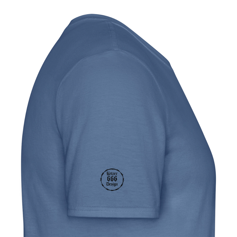 Männer T-Shirt Lieber stehend sterben - Taubenblau 