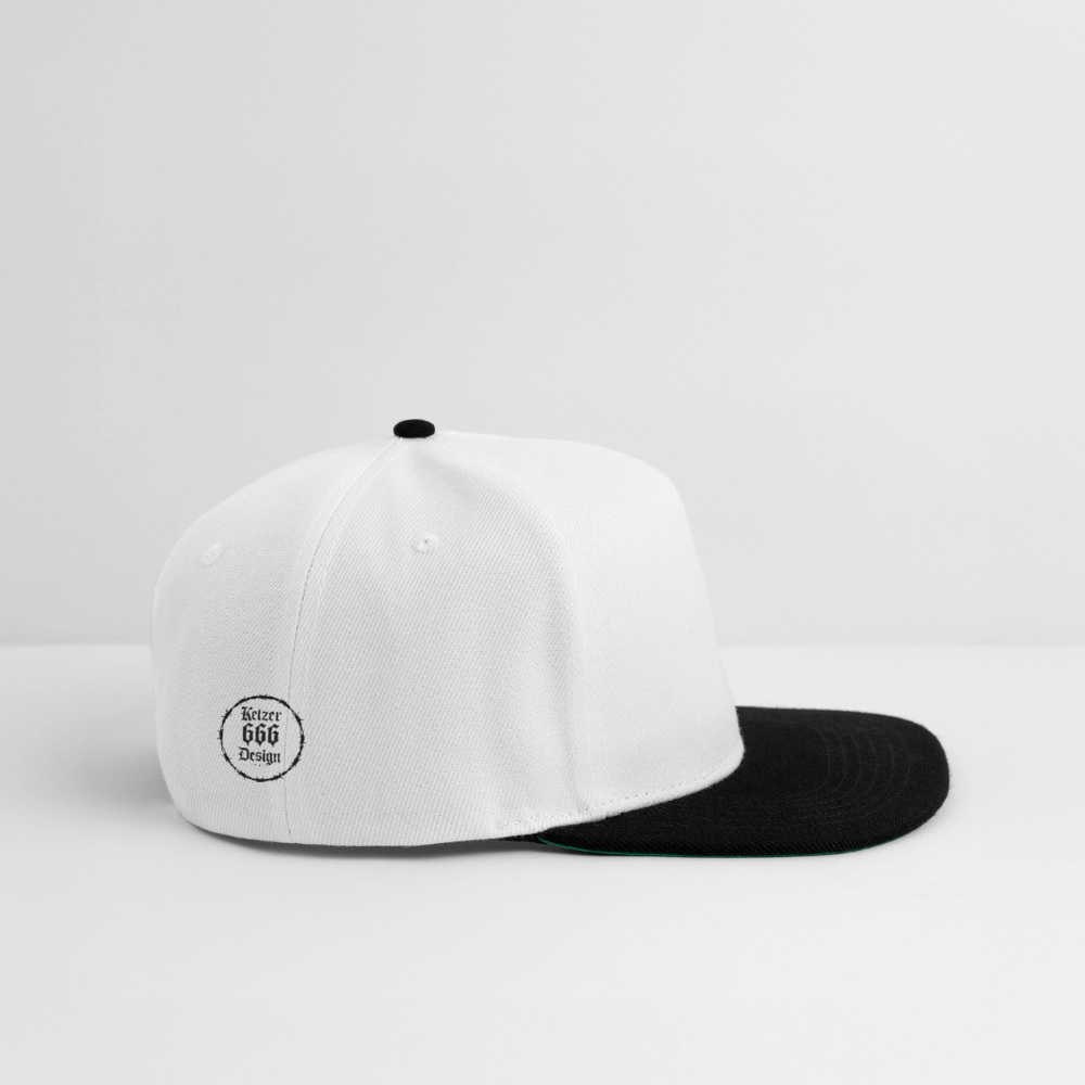 Snapback Cap Viking Blood will never die - Weiß/Schwarz