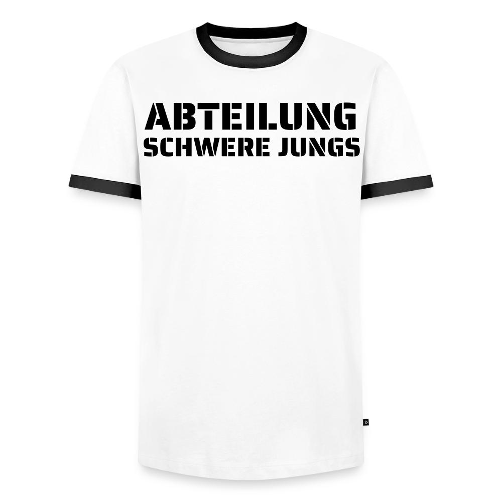 Männer Kontrast-T-Shirt - Weiß/Schwarz