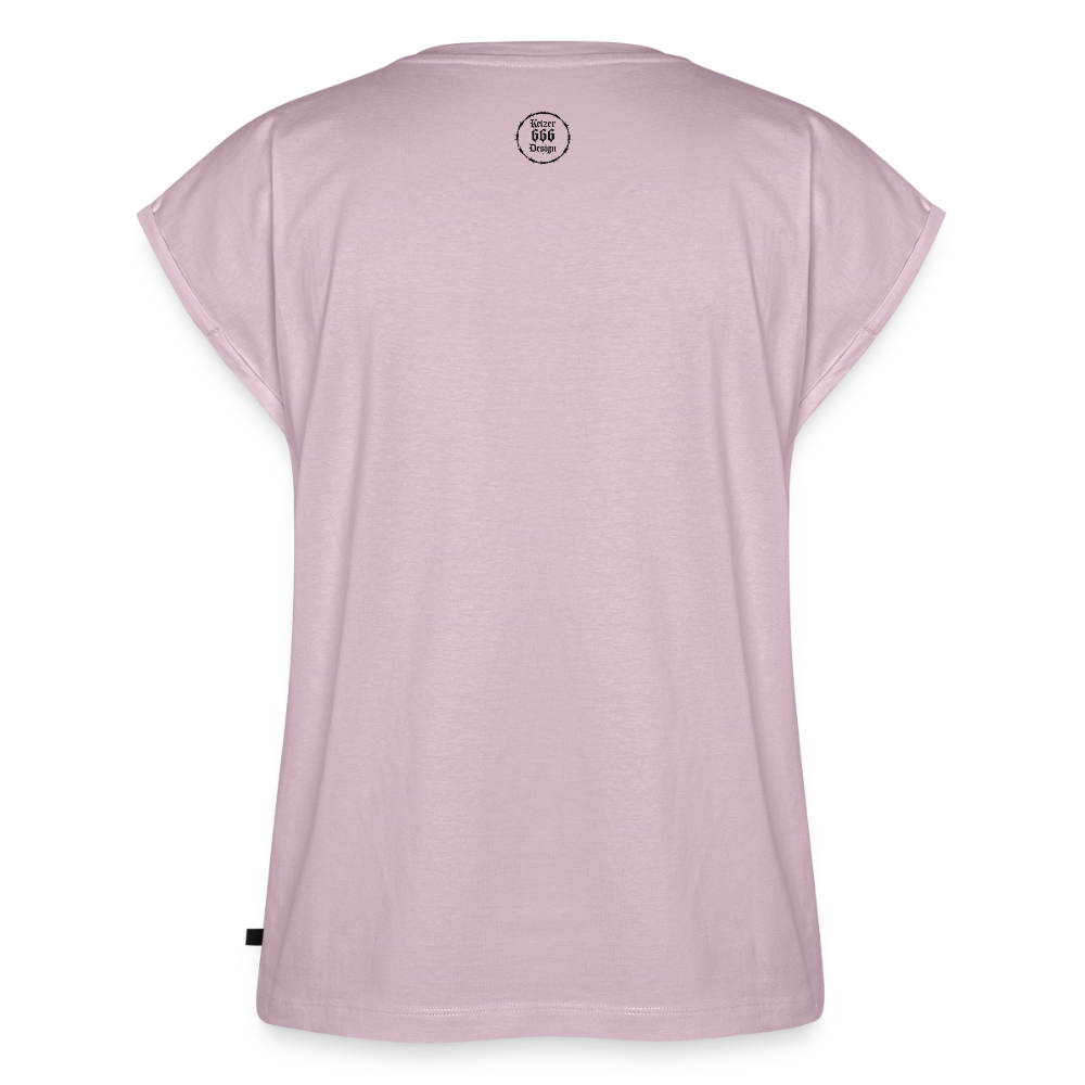 Frauen T-Shirt mit gerollten Ärmeln - Altrosa