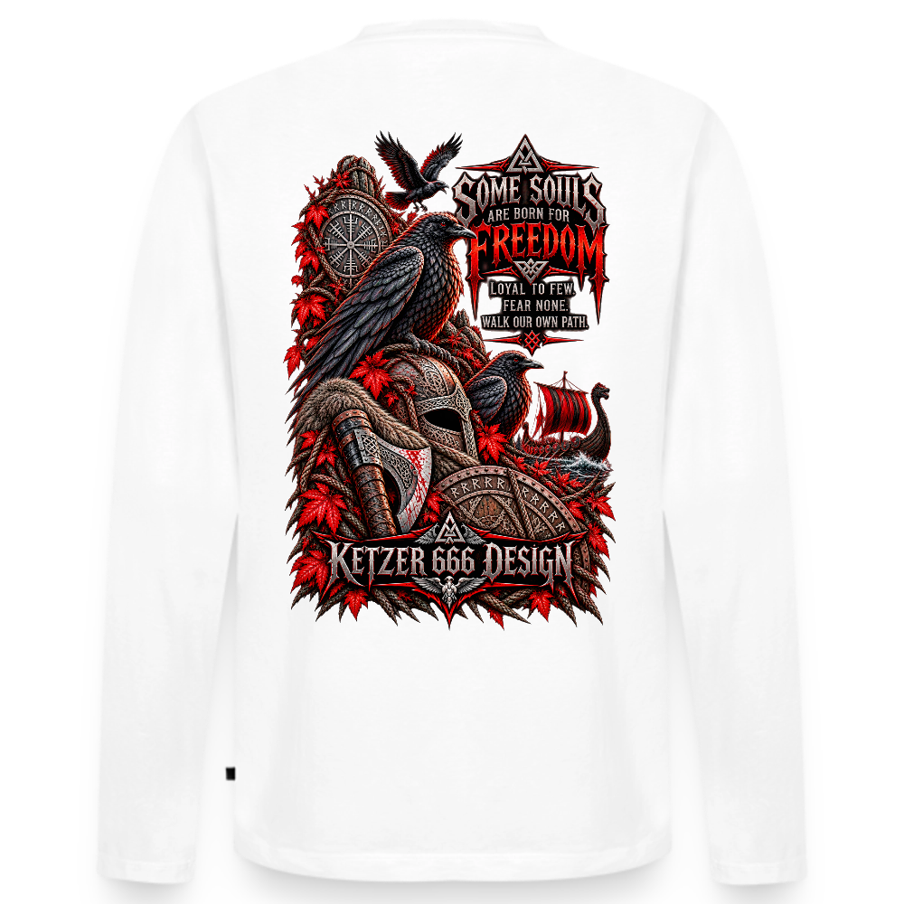 Männer Premium Bio Langarmshirt - Weiß