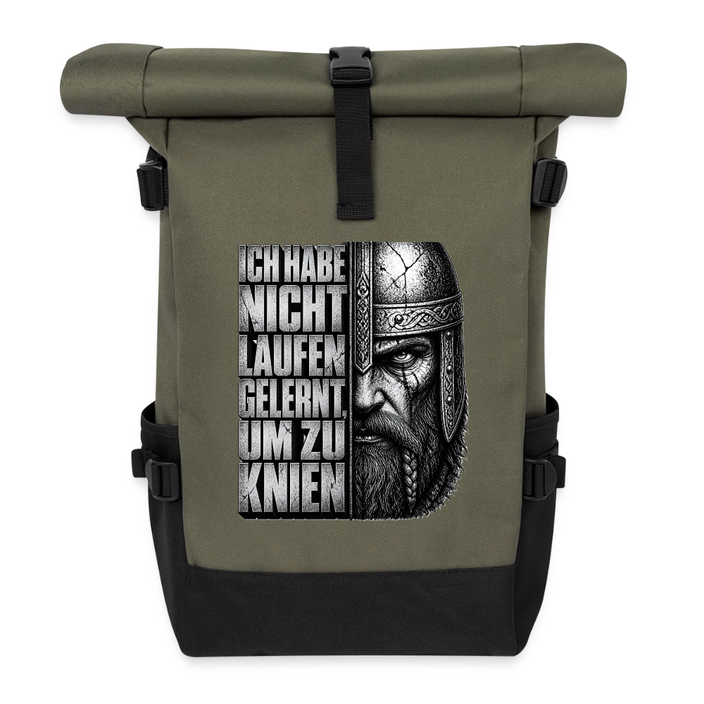 Rolltop Rucksack - Olive/Schwarz