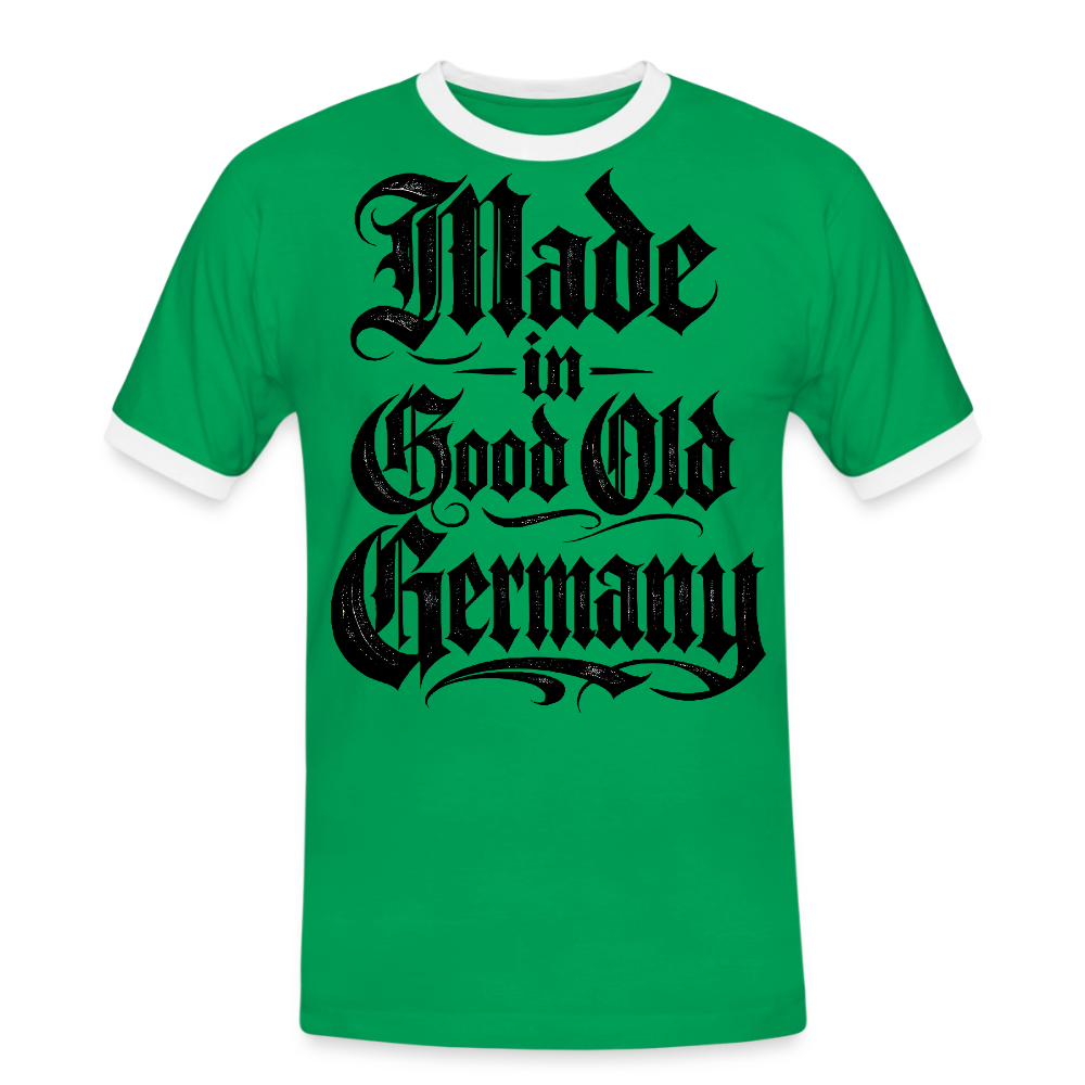 Männer Kontrast-T-Shirt MADE IN GOOD OLD GERMANY - Kelly Green/Weiß