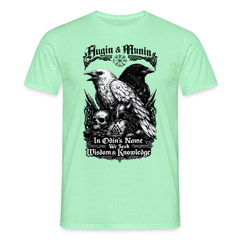 Männer T-Shirt Hugin und Munin - Mintgrün
