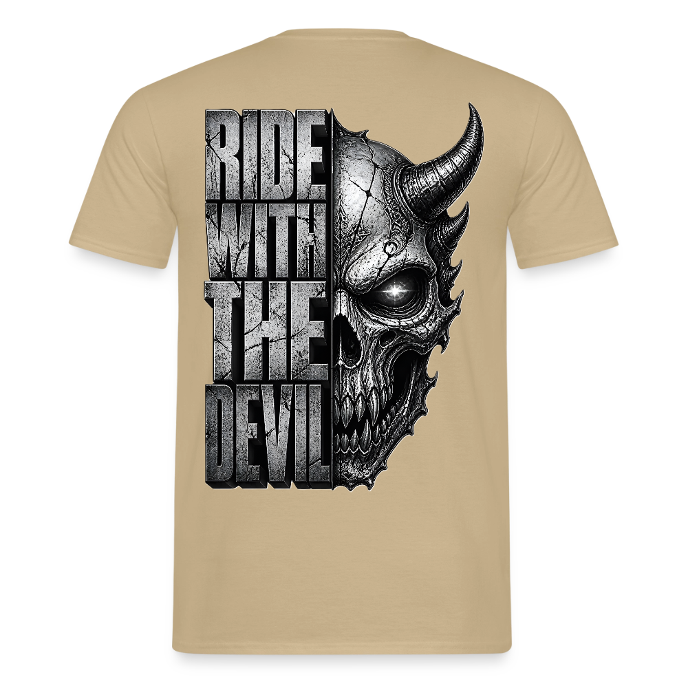 Männer T-Shirt Ride with the Devil - Sandbeige