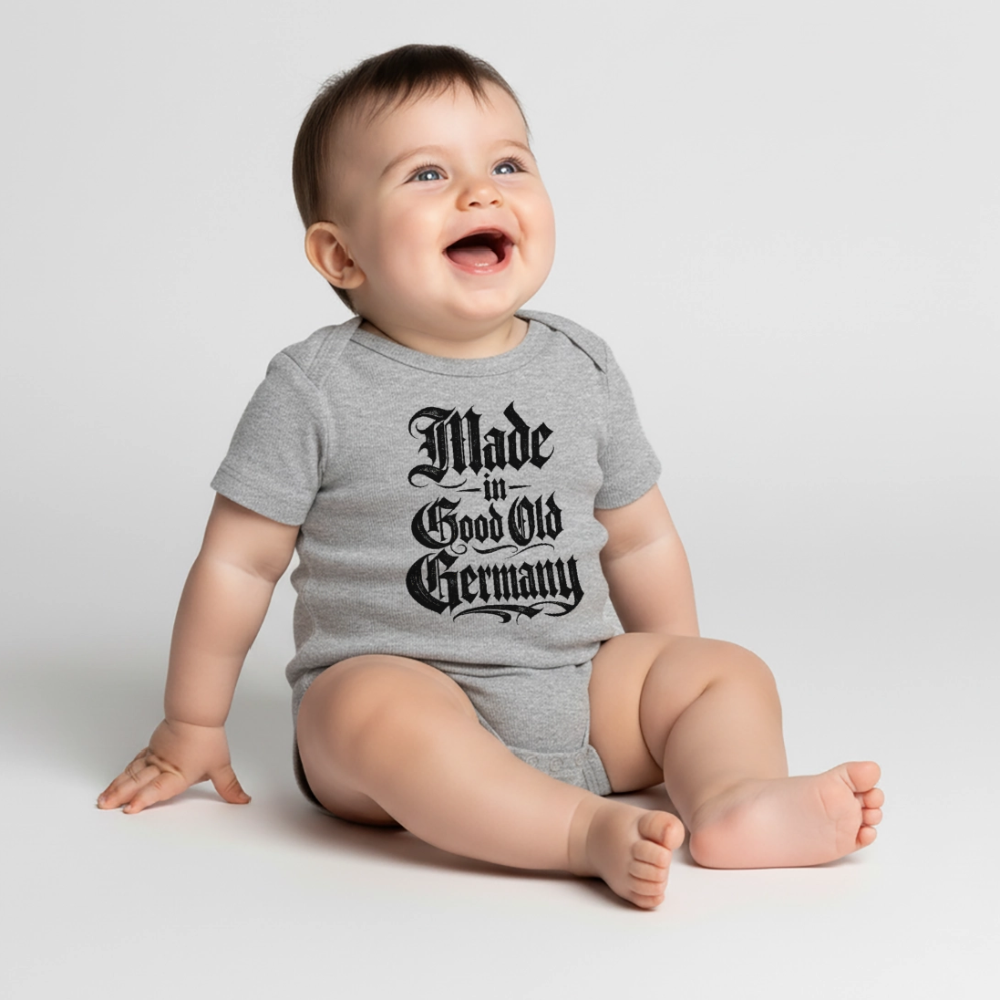 Baby Bio-Kurzarm-Body - Grau meliert