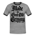 Männer Kontrast-T-Shirt MADE IN GOOD OLD GERMANY - Grau meliert/Schwarz