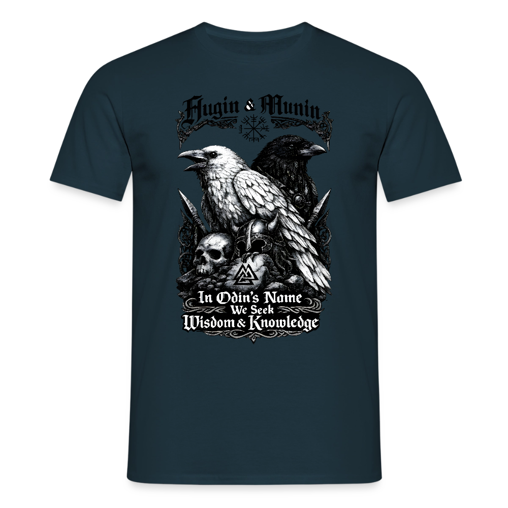 Männer T-Shirt Hugin und Munin - Navy
