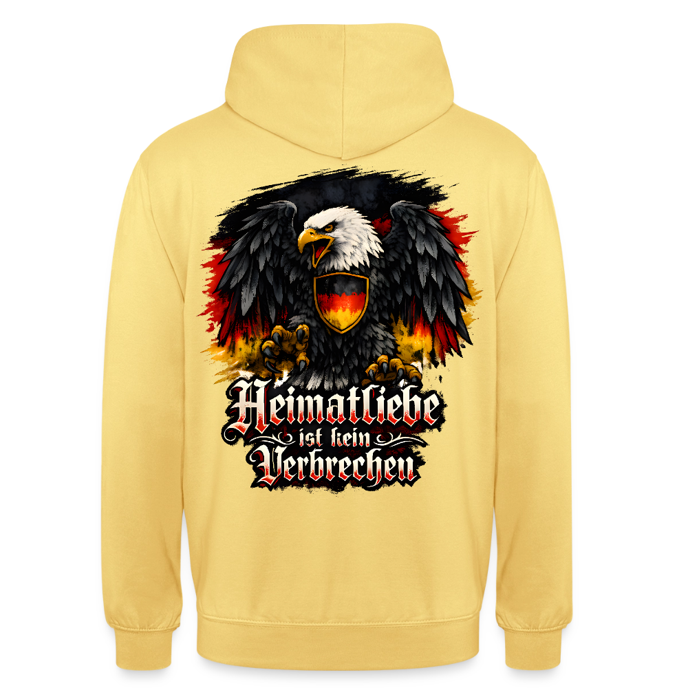 Unisex Hoodie Heimatliebe - Zitronengelb